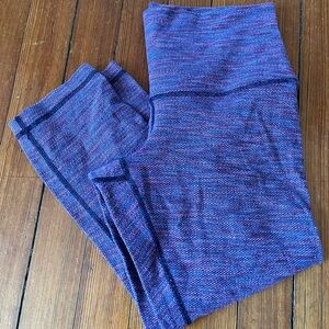 Purple and Blue Knit Leggings